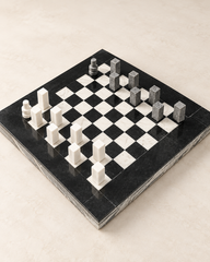 Noir & Ivory Stone Chess Set