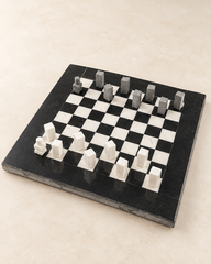 Noir & Ivory Stone Chess Set