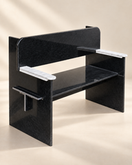 Noir Stone Armchair Bench